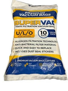 VEVA Premium Super Vac VACUUM BAGS Type U/L/O Style Bag 10 Pack NEW - Picture 1 of 3