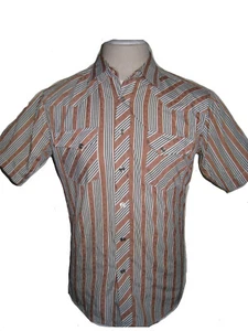 MAXINI WESTERN COTTON BLEND SHORT SLEEVE SHIRT MEN SIZE S HOT RARE - Picture 1 of 8