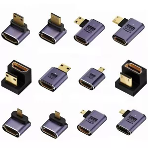 to Female UHD 8K 60HZ Converter HDTV Adapter Mini /Micro HD to HDMI-compatible - Picture 1 of 21