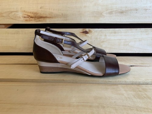 TOD’S Tod's sandali con zeppa e tacco scarpe da donna in pelle taglia US 7 5 EU 37 5