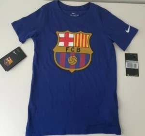 Nike Tee FC Barcelona Boys Kids XS 6-8 years 122-128 cm Blue T-shirt New - Picture 1 of 10