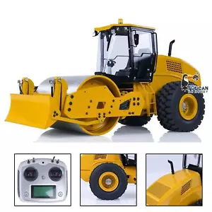 1/12 RC Hydraulische Straßenwalze CS11 Metall Fernbedienung Baufahrzeuge Modell - Bild 1 von 12