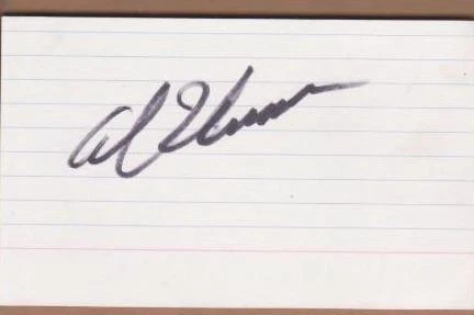AL UNSER Signed 3 X 5 INDEX CARD  COA - Image 1 of 1