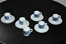 Arcoroc France Milk Glass  Espresso/Demitasse 6 Cups with 5 Saucers