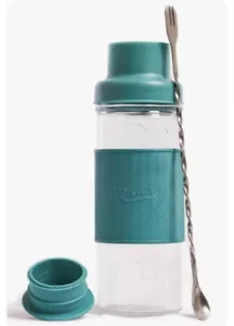 MASONTOPS Glass Mason Jar Cocktail Shaker New In Box -Teal - Picture 1 of 6