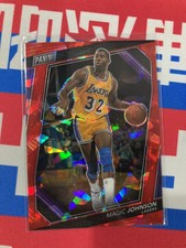Magic Johnson 2023 Panini The National Vip Red Cracked Ice Prizm 021/199