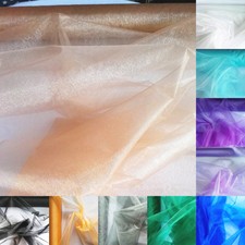 Shine Organza Tulle Fabric Sheer Draping Craft Party Wedding 59" Sold By Meter