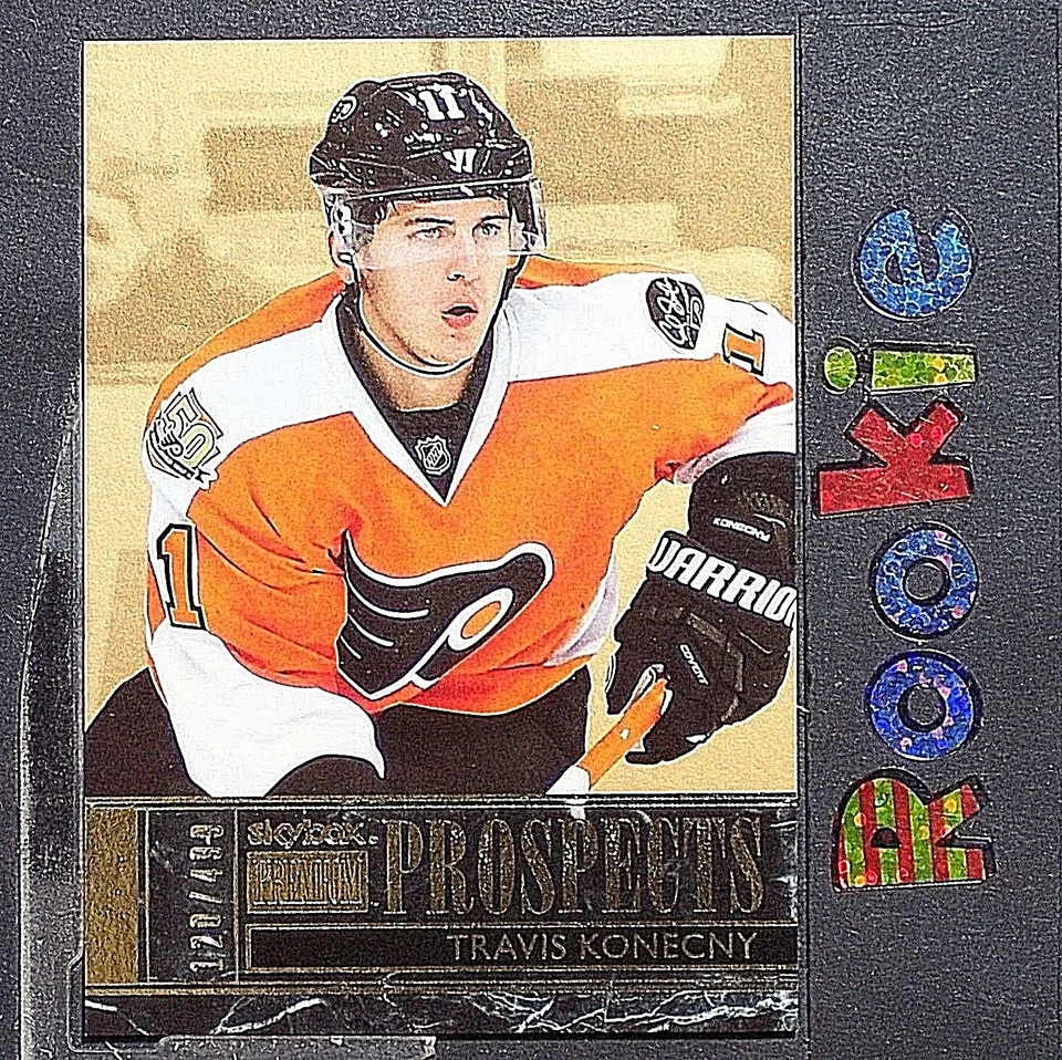 TRAVIS KONECNY /499  RC  2016-17  Fleer SkyBox  Premium Prospects #S2  ROOKIE - Image 1 of 3