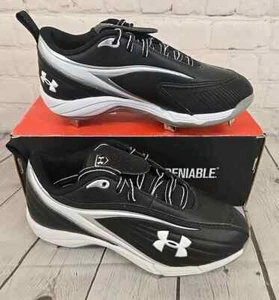 Under Armour 1210479-011 Glyde III ST Women's Softball Cleats Black White US 8.5 - Picture 1 of 5