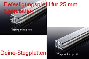 Doppelstegplatten Verlegeprofil für 25 mm Stegplatten, Aluminium - Bild 1 von 14
