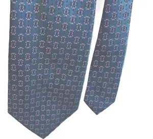 Corbata de cuello Leonardo para hombre azul/rosa diseño geométrico 60" x 4" de colección - Imagen 1 de 6