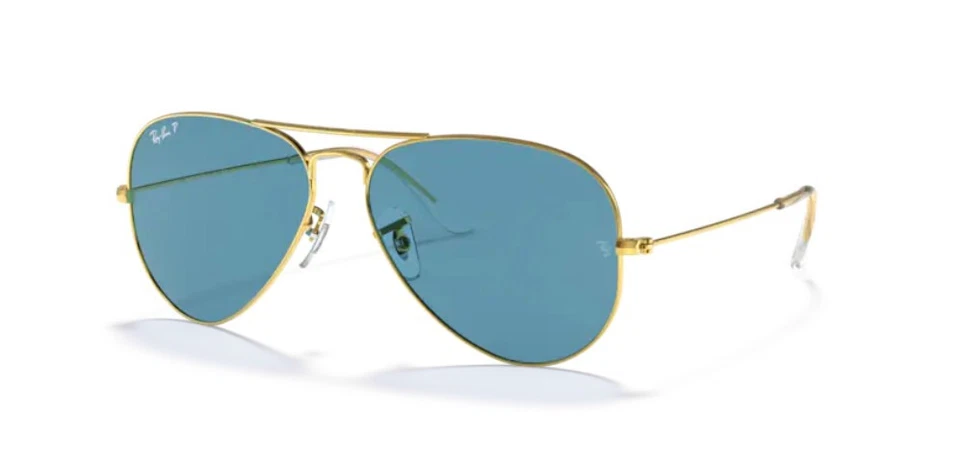 Ray Ban 3025 Aviator - 9196S2 - Occhiali da Sole - Oro/Blu Polarizzato - Immagine 1 di 1
