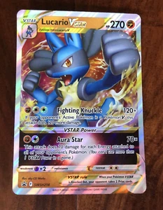 Pokémon Lucario Vstar Sword & Shield Swsh214 Holo Promo Card - Picture 1 of 4