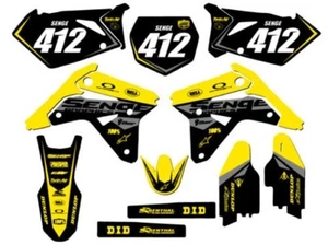 2007 RMZ 450 BINARY Yellow Senge Graphics Kit Compatible with Suzuki - Picture 1 of 10