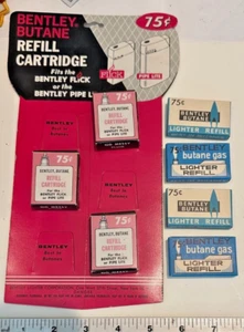 Vintage Bentley Butane Store Display w/3 Refill Cartridges & 4 Lighter Refills - Picture 1 of 6