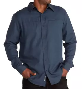 Men’s ExOfficio Ex Officio BugsAway UPF50 Talaheim Long-Sleeve Shirt Navy S $85 - Picture 1 of 6