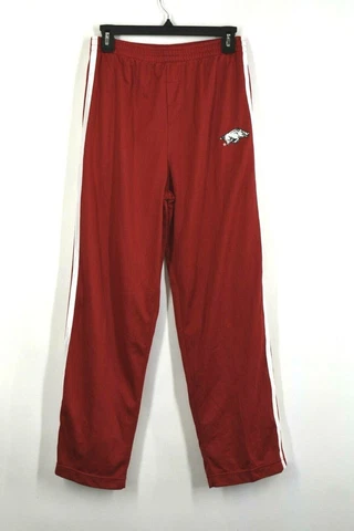 NCAA Juniors Arkansas Razorbacks Stretch Waist Red Joggers Stitch Emblem Size XL Cover