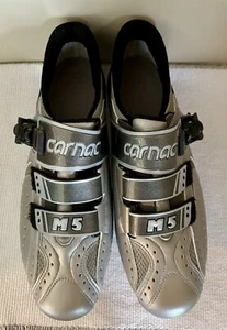 Carnac Carbon M5 Cycling Shoes 42.5 Silver Made In France WEF-425-001 New in Box - Zdjęcie 1 z 12