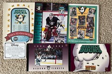 Mighty Ducks of Anaheim Inaugural Game Program + Ticket books & Collector Cards