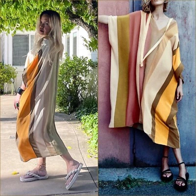 ZARA Mujer Edición Limitada ESTUDIO Multicolor KAFTAN - Muy RARO Talla Única Foto 1 de 4