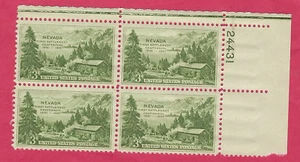 US SCOTT 999 3¢ NEVADA SETTLEMENT MINT NH PLATE BLOCK 24431 TR - Picture 1 of 2