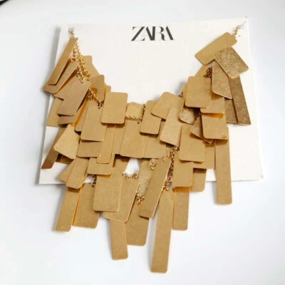 16" New Zara Collar Statement Necklace Gift Vintage Women Party Vacation Jewelry - Image 1 of 4