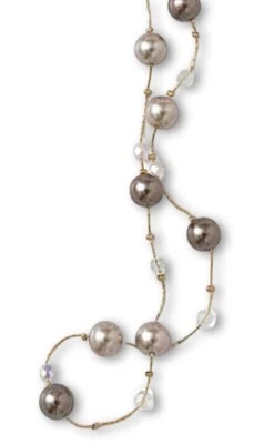 Collar Largo Lia Sophia "Caramelo" Cuentas de Perlas de Vidrio Rosa y Púrpura Tono Dorado Foto 1 de 4