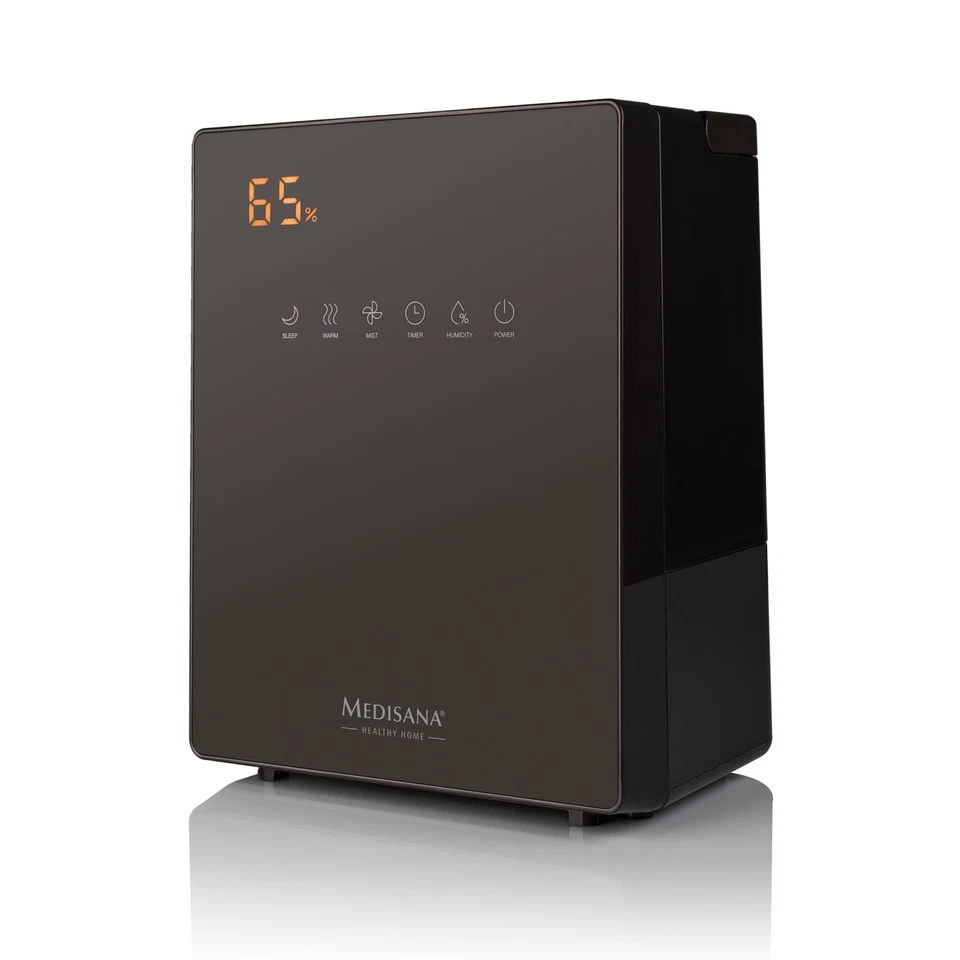 Medisana AH 675 116W 5,2L Luftbefeuchter mit Hygrometer - Schwarz, 28x22x35cm (60077)
