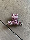 Frog Pin Made With Swarovski Rose And Light Rose Crystals