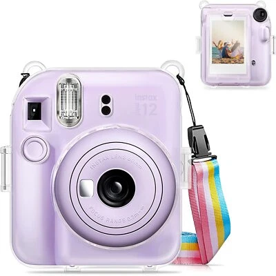 FINTIE Clear Case for Fujifilm Instax Mini 12 Instant Camera Crystal Hard Shell Cover