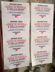 8 Buoni 2024 Amici Di Scuola e Dello Sport Esselunga - Foto 1 di 2