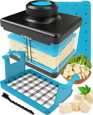 2-in-1 Tofu Press & Cutter, Dishwasher Safe, BPA-Free, Press Box for Extra Firm - Image 1 of 4