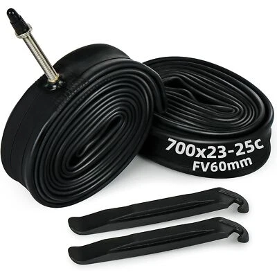 J&R COLLECTION 700x23c/25c Bike Tubes 2 Pcs 700x25c 700x23c 23-622 25-622 Road Bike Tube