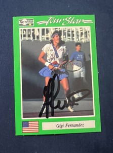 Gigi Fernandez autographed signed Card 1991 Tour Stars