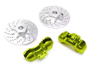Realistic Alloy Front Brake Disc (2) for Traxxas 1/10 4-Tec 2.0 - Green - Picture 1 of 1