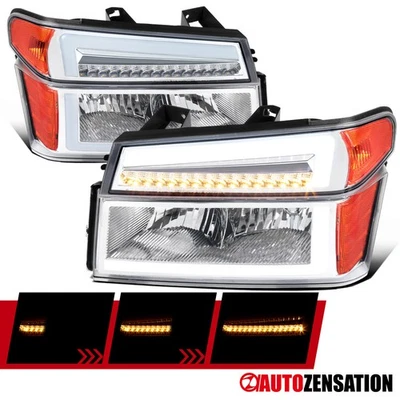 Fit 2004-2012 Chevy Colorado Canyon LED DRL Headlights+Corner Sequential Signal Foto 1 de 4