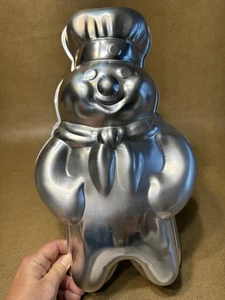 1974 Pillsbury Dough Boy 14" Wilton Kuchenform The Poppin’ Fresh mit Anleitung - Bild 1 von 3