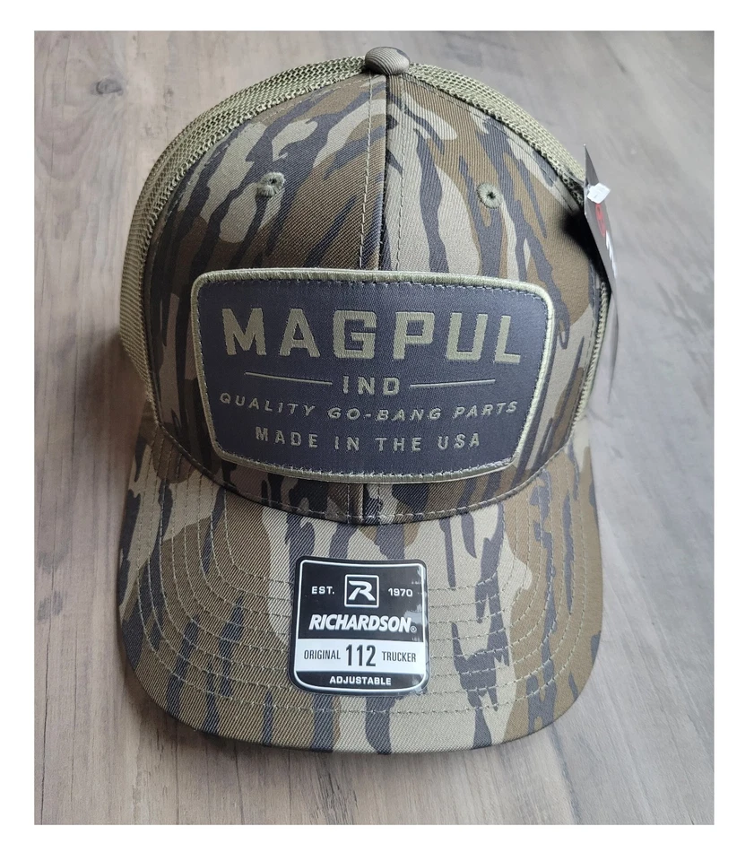 Magpul MAG1102 Go Bang Trucker Hat Adjustable Snapback Hat Bottomland Camo