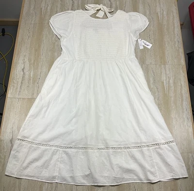 Vestido Jessica Simpson Mujer Talla Grande 3X Ligero Atado Crema Cottagecore Foto 1 de 4
