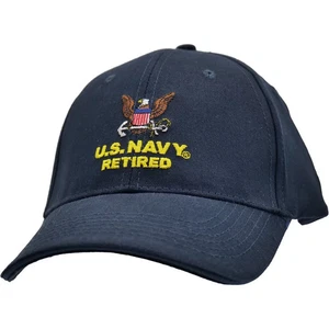 U.S. Navy Retired Hat / USN Navy Blue Baseball Cap - Picture 1 of 3