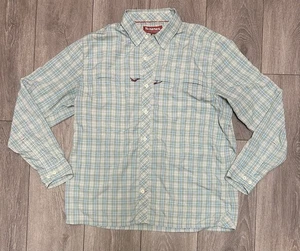 Simms Guide Series Fishing Shirt Mens Medium Blue Vented Outdoor Button Up - Picture 1 of 14