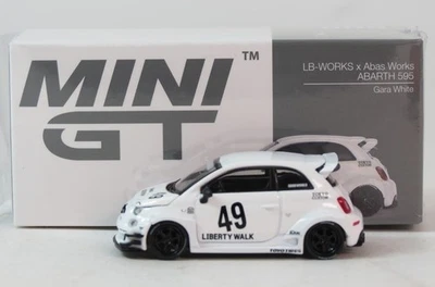 True Scale TSM MINI GT Fiat 595 Abarth LB Works gara white 2024 1/64 MGT00809-L - Immagine 1 di 4