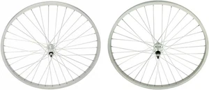 Juego de ruedas para bicicleta Lowrider aleación plateada 26" por 1,75". Rueda libre delantera y trasera. - Imagen 1 de 1