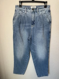Free People We The Free 28 High Rise Mom Jeans Plissee Medium Wash - Bild 1 von 22