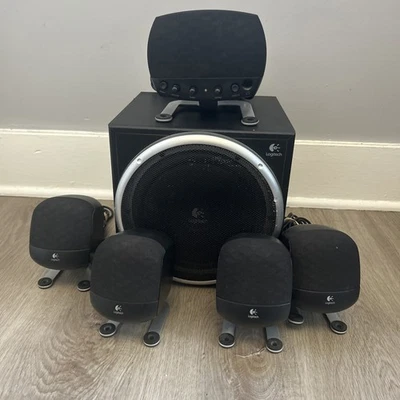 Logitech Z-640 Dolby 5.1 Surround Sound Speakers System Subwoofer Complete Works - Image 1 of 4