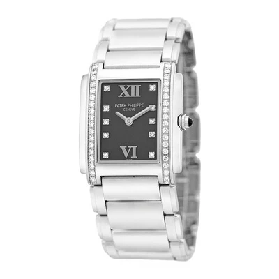 PATEK PHILIPPE Stainless Steel Diamond Twenty-Four 4910/10A Box Warranty MINTY  - Image 1 of 4