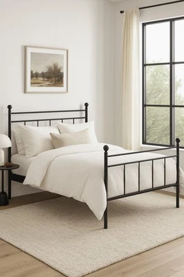 Metallbett "Rubi" schwarz  in 90x200 cm / 140x200 cm / 180x200 cm - Bild 1 von 2