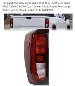 Conjunto de luz trasera para GMC Sierra 19-24 lado izquierdo del conductor 1500,2500HD3500HD - Imagen 1 de 3