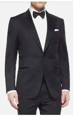 ERMENEGILDO ZEGNA  Peak Lapel Tuxedo Dinner Jacket 1-Piece - 42R Wedding Formal - Image 1 of 4