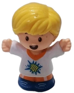 Fisher Price Little People 4. Juli blonder Junge Eddie Feuerwerk weißes Shirt - Bild 1 von 5